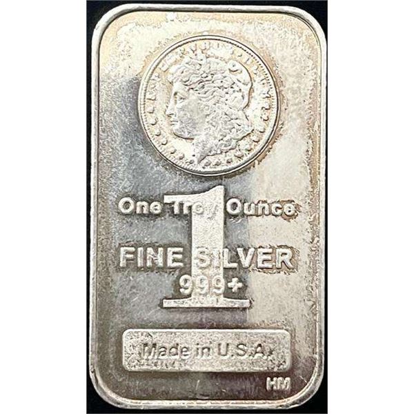 Highland Mint Morgan Deisgn 1 ozt .999 Silver Bar