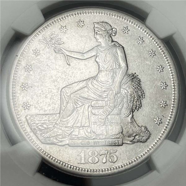 1875-S Morgan Silver Dollar NGC AU55