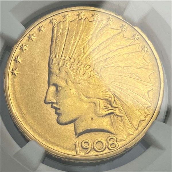 Last Minute! 1908-D Gold Indian Head NGC MS61 No Motto