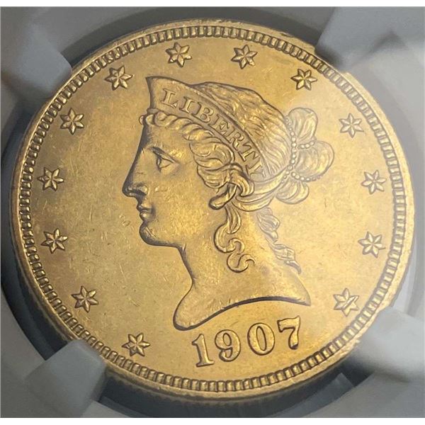 Last Minute! 1907 Gold Liberty Head $10 NGC MS62