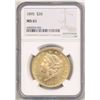 Image 3 : Last Minute! 1895 Gold Liberty Head $20 NGC MS61