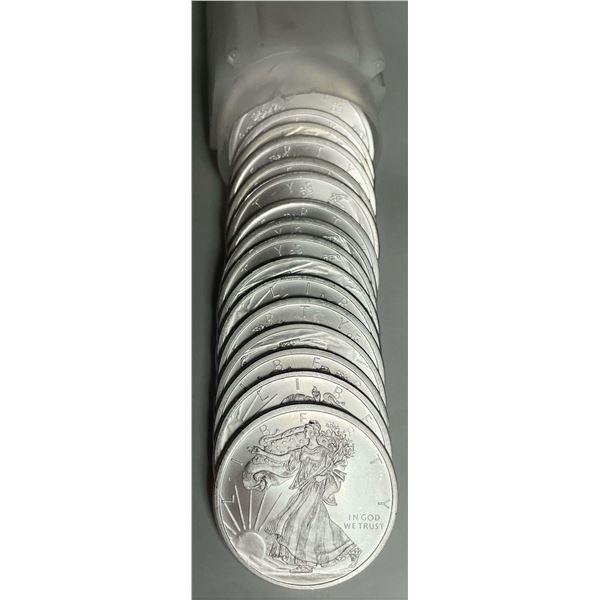 Roll (20-coins) Walking Liberty Design 1 ozt .999 Silver
