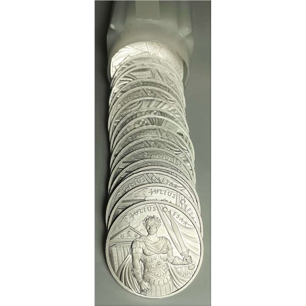 Roll (20) Julius Caesar Design 1 ozt .999 Fine Silver Round