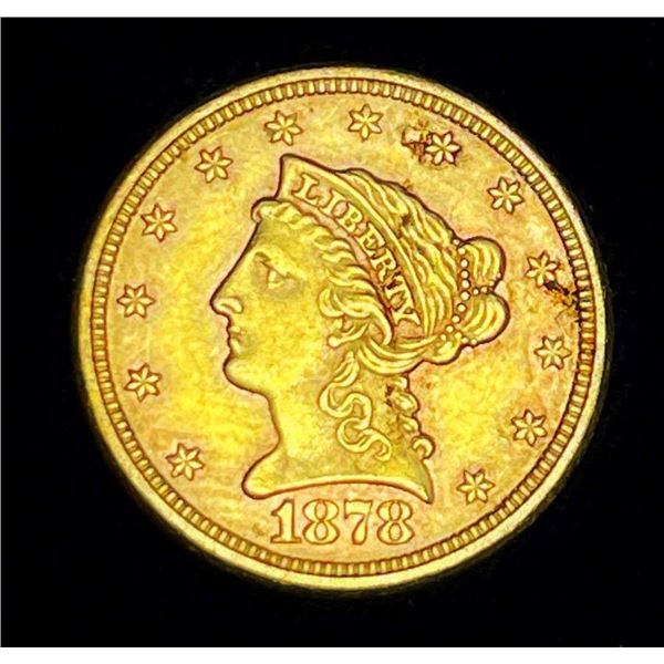 Last Minute! 1878 Gold Liberty Head $2.50 AU58