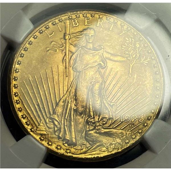 Last Minute! 1926 Gold Saint Gaudens $20 NGC MS65