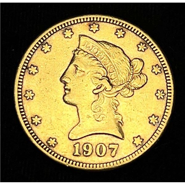 Last Minute! 1907-S Gold Liberty Head $10 AU Details