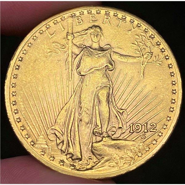 Last Minute! 1912 Gold Saint Gaudens $20 MS62