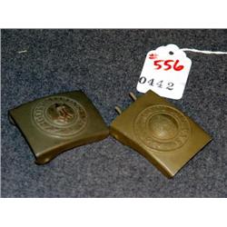WW1 AND WW2 GERMAN BELT BUCKLES- 2 X THE MONEY