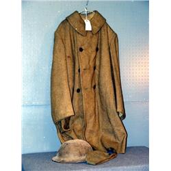 WORLD WAR 1 ARMY COAT, HELMET AND GARRISON CAP