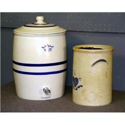 REPRO STONEWARE COOLER AND CROCK