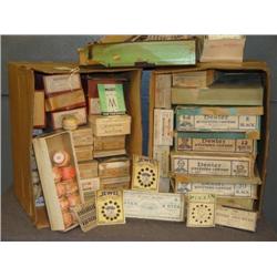 LOT OF OLD THREAD AND FASTENERS IN ORIGINAL BOXES