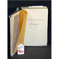AUTOGRAPHED COPY OF MACCRACKEN'S OLD DUTCHESS