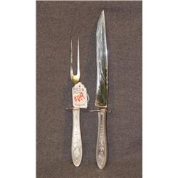 STERLING WEDGWOOD PATTERN CARVING SET