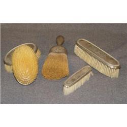 TRAY LOT 5 STERLING DRESSER BRUSHES