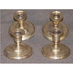 STERLING 3.25" CANDLEHOLDERS- 4 X THE MONEY