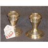 Image 1 : PAIR OF STERLING 3" CANDLEHOLDERS