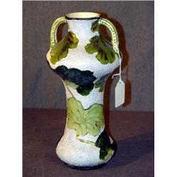 DOUBLE HANDLED POTTERY VASE 12" HIGH