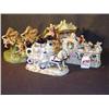 Image 1 : PORCELAIN HORSE AND CARRIAGE FIGURINES- 3 X THE