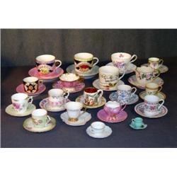 LOT OF 19 FANCY CUPS AND SAUCERS