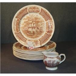 SET FAIRWINDS PLATES WITH CREAMER