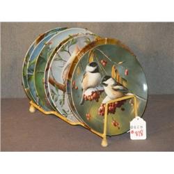 KNOWLES BIRD DECORATED COLLECTOR PLATES- 7 X THE