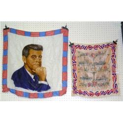 BATTLESHIP PILLOW COVER AND JFK HANDKERCHIEF