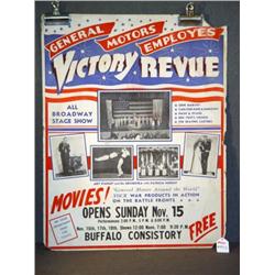 GENERAL MOTORS EMPLOYEES VICTORY REVUE POSTER