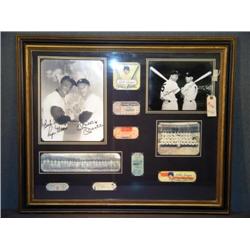 FRAMED BASEBALL COLLAGE INCL MARIS AND MANTLE