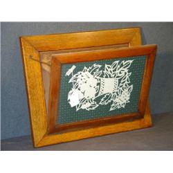 VICTORIAN OAK WALL POCKET