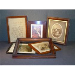 LOT 6 OLD FRAMES INCL BLACK WALNUT AND OAK