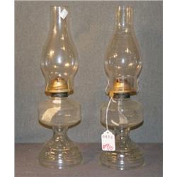 PR OF GLASS OIL LAMPS