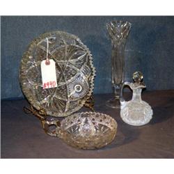 SMALL LOT GLASS WITH GOEBEL VASE