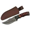 Image 1 : SZCO RITE EDGE 4" BUFFALO HORN /TWISTED WOOD DAMASCUS W/SHTH