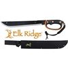 Image 1 : MC ELK RIDGE MACHETE 21.5" BLADE W/SHEATH D-HANDLE BLK/SS