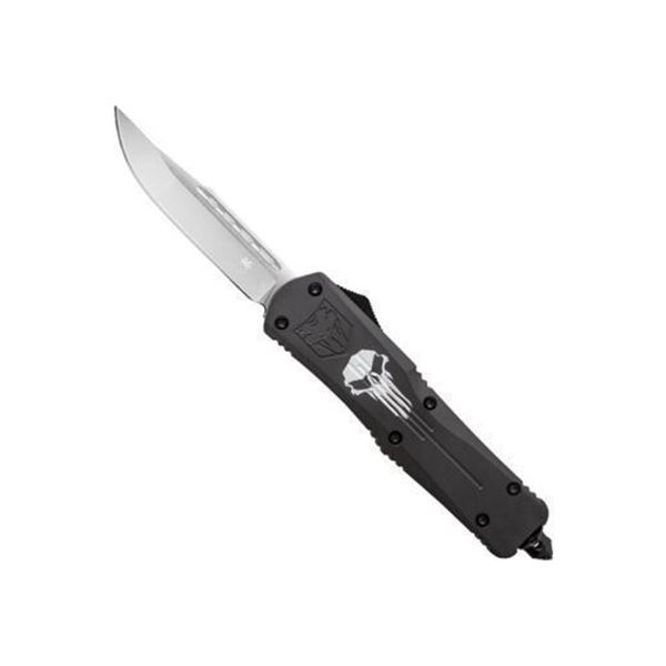 COBRATEC LARGE FS3 OTF BLACK PUNISHER 3.5" D2 STEEL DRP PNT