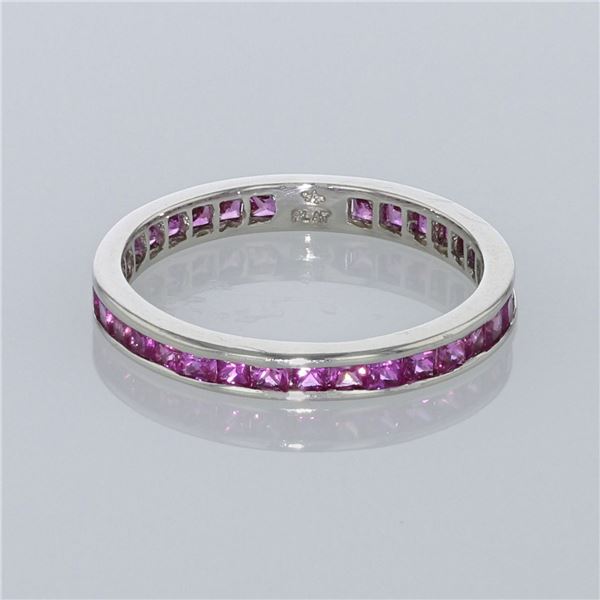 Pink Sapphire Platinum Ring
