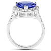 Image 2 : 4.2ct Tanzanite 14K White Gold Ring