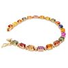 Image 3 : 19.85ct MULTICOLOR SAPPHIRE 14K Yellow Gold 12gm Bracelet