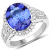 Image 1 : 5.12ct Tanzanite 14K White Gold Ring