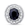 Image 1 : 11.97ct Bue sapphire & diamond ring