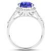 Image 2 : 3.45ct Tanzanite 14K White Gold Ring