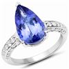 Image 1 : 5.14ct Tanzanite 14K White Gold Ring