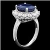 Image 2 : 14k Gold 6.00ct Sapphire 1.40ct Diamond Ring