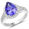 Image 1 : 3.25ct Tanzanite 14K White Gold Ring