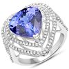 Image 1 : 4.9ct Tanzanite 14K White Gold Ring