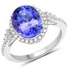 Image 1 : 4.58ct Tanzanite 14K White Gold Ring