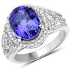 Image 1 : 5.11ct Tanzanite 14K White Gold Ring
