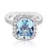 Image 1 : 2.63ct Natural AQUAMARINE 14K White Gold 6gm Ring