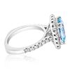 Image 2 : 2.63ct Natural AQUAMARINE 14K White Gold 6gm Ring