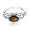 Image 1 : 0.65ct Natural OPAL 14K White Gold 3.18gm Ring
